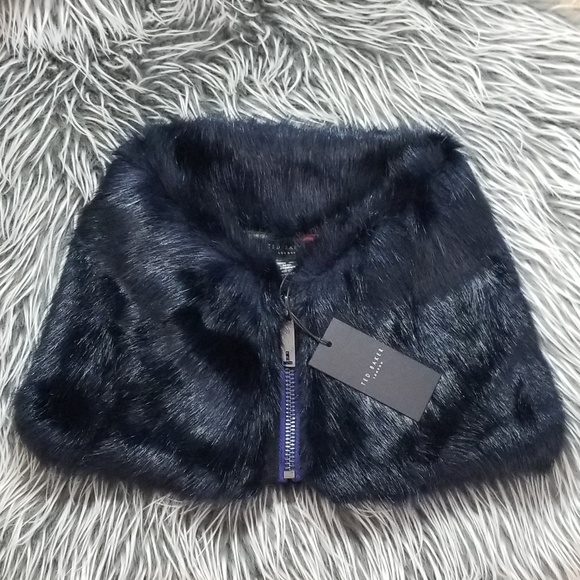 🔥LAST 1🔥NWT TED BAKER FAUX FUR COLLAR - Picture 3 of 8